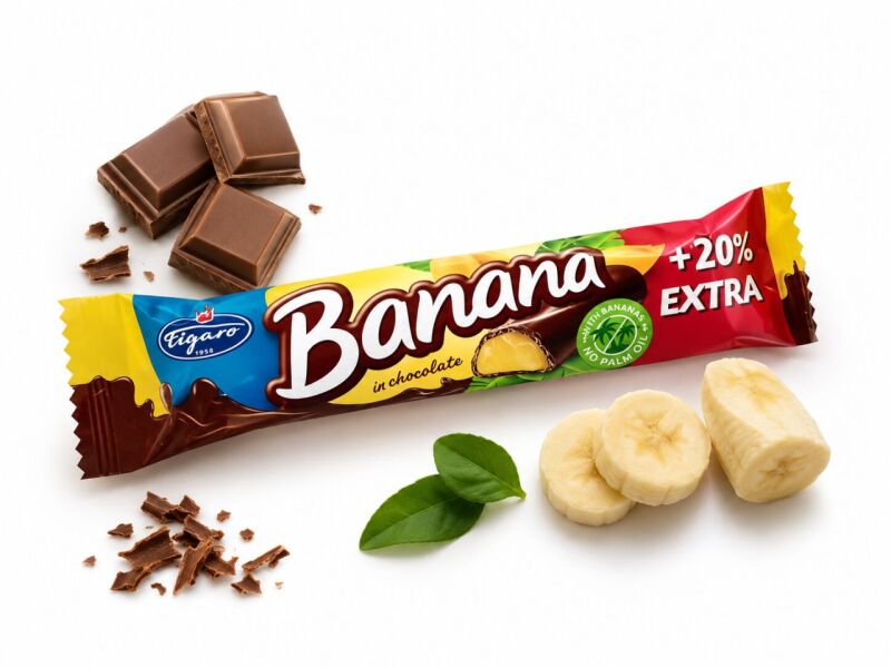 Figaro Banana pěnové banánové želé v čokoládě 30g